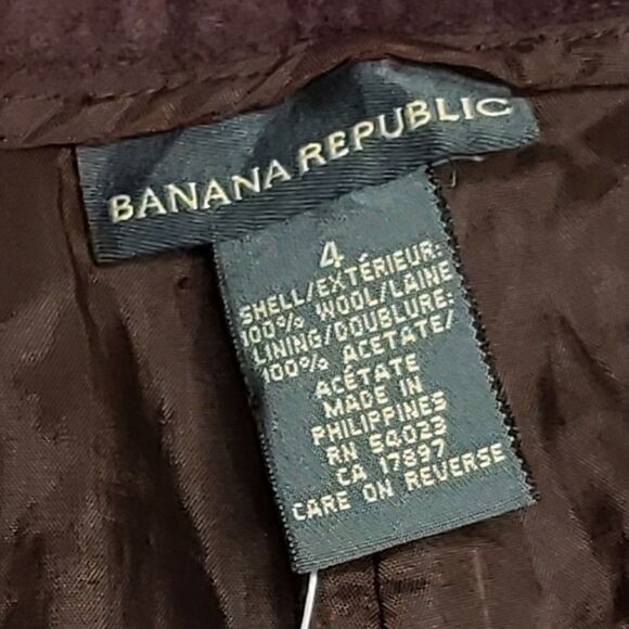 Banana Republic | NWT Russet Brown 100% Wool Pants - Picture 6 of 6